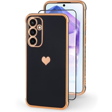ETUI DO SAMSUNG GALAXY A55 5G SERDUSZKO CASE + SZKŁO HYBRYDOWE CERAMICZNE