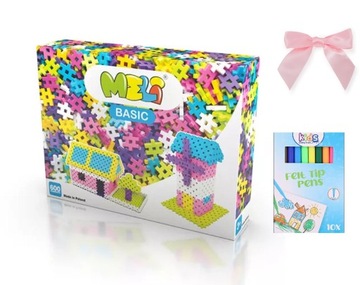 Klocki wafle MELI BASIC PINK 600 ELE+GRATIS MAZAKI