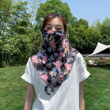 Ice Silk Bandana Reusable Outdoor Riding Masks Women Ear Loops Sun