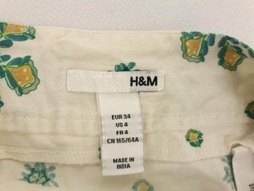 H&M bawełniana SPÓDNICA w kwiaty _ 34