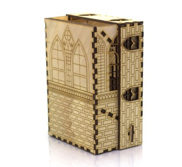 DICE TOWER VAMPIRE ДЕРЕВЯННАЯ DICE TOWER 15 СМ + КЛЕЙ