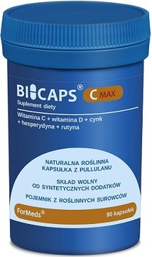 ForMeds BICAPS C MAX WITAMINA C RUTYNA D3 CYNK