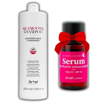 BE SMOOTH SZAMPON WYGŁADZAJĄCY 1000ML + GRATIS SERUM BIOELIXIRE