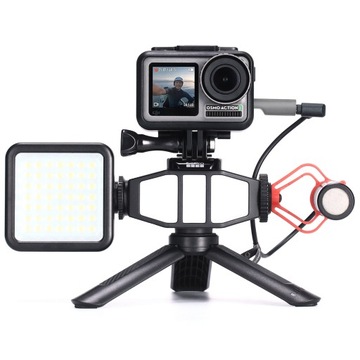 Держатель VIJIM GP-1 для AAMIC-001 и светодиодной подсветки для GoPro HERO 12 11 10 9 8 7 6 5