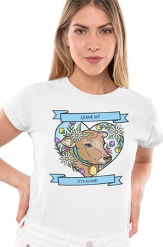 Koszulka vegan weganizm zwierzęta wege krowa mleko