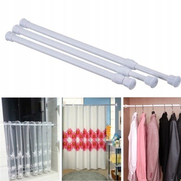 ТЕЛЕСКОПИЧЕСКИЙ КАРКАС ДЛЯ ОКОННЫХ ШТОР, БЕЛЫЙ 40-70см, 3ШТ.