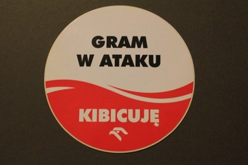 NAKLEJKA-DLA KIBICA-GRAM W ATAKU-KIBICUJĘ