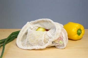 Хлопковая сумка ЭКО-сетка для покупок овощей и фруктов 30x40 см