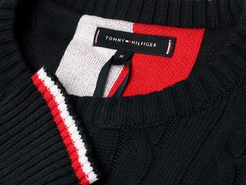 Sweter męski Tommy Hilfiger CABLE KNIT CREW NECK JUMPER BLACK