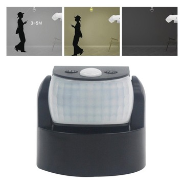 Connect Motion Sensor Выключатель света Настенный светильник IP65 Водонепроницаемый человеческий черный