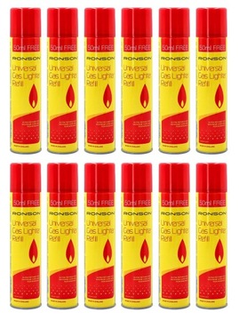 12X GAZ DO ZAPALAREK RONSON 250ml +50ml+APLIKATORY