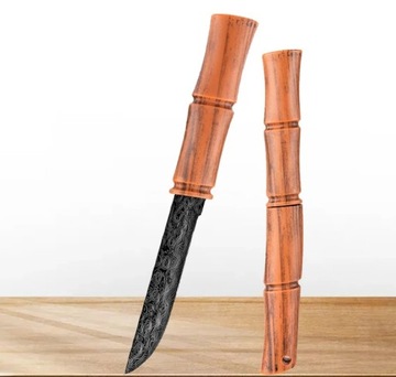 Нож туристический рыболовный красивый чехол и кобура BAMBOO DAMAST ND313