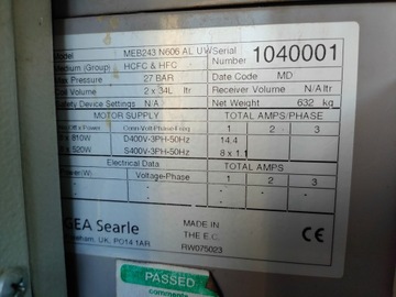 ХОЛОДИЛЬНЫЙ КОНДЕНСАТОР, ИСПАРИТЕЛЬ, ГЕНЕРАТОР, КОМПРЕССОРНЫЙ КОМПЛЕКТ