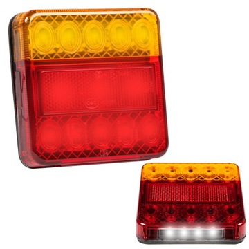 2x LAMPA TYLNA PRZYCZEPY ZESPOLONA LED DIODOWA UNIWERSALNA LAWETA