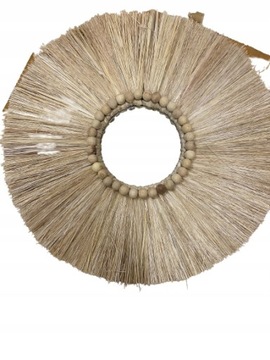 SŁOMIANE LUSTRO ŚCIENNE BOHO PLECIONE