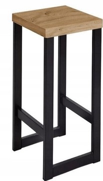 Hoker Taboret 75 cm LOFT CZARNY Stolik KOLORY