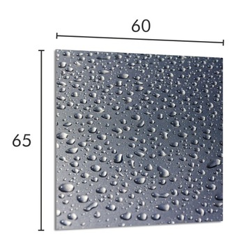 PANEL SZKLANY DO KUCHNI 60x65 Krople SZKŁO HARTOWANE