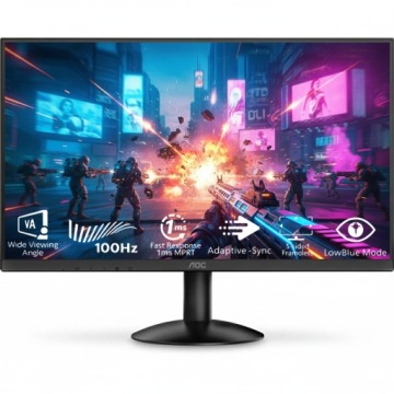 MONITOR GAMINGOWY BEZRAMKOWY LED AOC 24 CALE FULL HD 100HZ 1MS VA HDMI SYNC