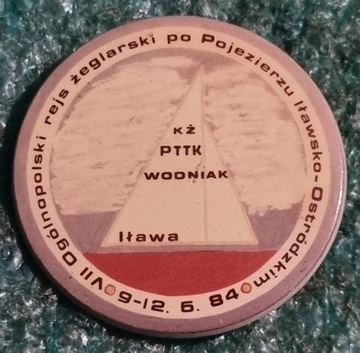 ODZNAKA KLUB ŻEGLARSKI WODNIAK W IŁAWIE REJS 1984