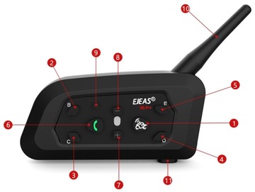 Домофон для мотоциклетного шлема 2 шт. EJEAS V6 Pro