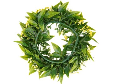 WIANEK RUSKUS GĘSTY LIŚCIE NA STÓŁ DRZWI ŚWIECĘ BOHO MINI KULKI 22cm