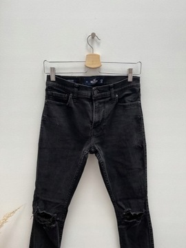 HOLLISTER__spodnie jeans rurki z dziurami 38 30