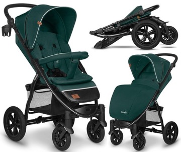 WÓZEK SPACEROWY LIONELO ANNET TOUR FOLIA UCHWYT GREEN FOREST