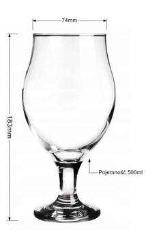 GLASMARK Pokal szklanka do piwa na nóżce 500 ml