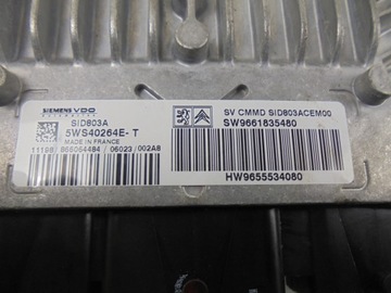 JEDNOTKA MOTORU 9661835480 PEUGEOT 407 2.0 16V