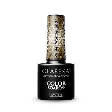 CLARESA Гибридный лак NEW GOLD GLITTER