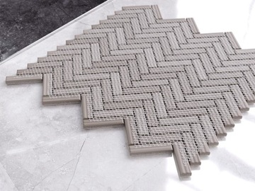 МИНИ ШЕВРОН БЕЛАЯ ГЛЯНЦЕВАЯ КЕРАМИЧЕСКАЯ МОЗАИКА