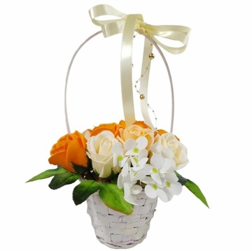 Букет подарочная корзина розы мыльные цветы АРОМАТНЫЙ подарок на женский день