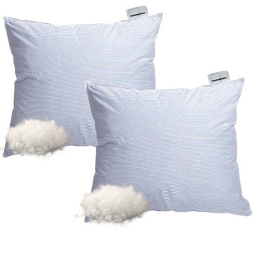 Poduszka Puchowa WHITE & BLUE 100% BAWEŁNA Z PUCH Bez Pierza 2szt. 40x40cm