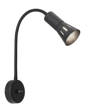 Lampa ścienna Kinkiet na wysięgniku regulowany + włącznik Arena czarny