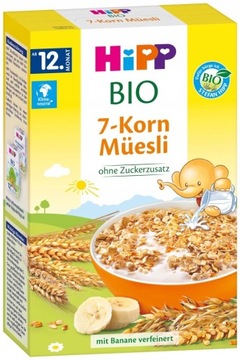 HiPP BIO musli 7 zbóż z bananami dla dzieci 200 g