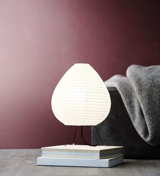 LAMPA STOŁOWA IVAN BIAŁA 40W E14 PAPIEROWA 38 CM