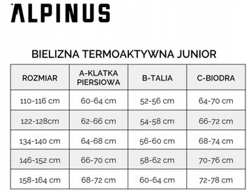 Термобелье детское Alpinus GT43204 r146-152