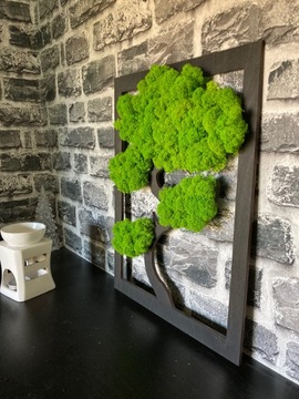 ПОДАРОЧНОЕ деревце ЖИЗНИ ДЕРЕВО СЧАСТЬЯ ЖИВАЯ КАРТИНА мох мох БОНСАЙ