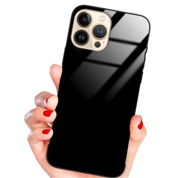 ETUI SZKLANE CZARNE GLASS do IPHONE 13 PRO MAX