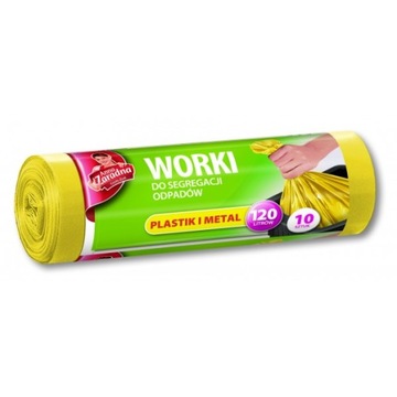 Worki na śmieci 120L żółte do plastiku