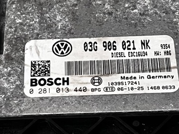 03G906021NK JEDNOTKA MOTORU 2.0 TDI 16V 103 2007 VW PASSAT B6 (3C2)