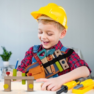 НАБОР ДЕРЕВЯННЫХ ИНСТРУМЕНТОВ ДЛЯ ДЕТЕЙ XXL РЕМЕНЬ МАЛЕНЬКИЙ МЕХАНИК