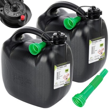 ZESTAW 2x 10L KANISTER PLASTIKOWY NA PALIWO ATEST