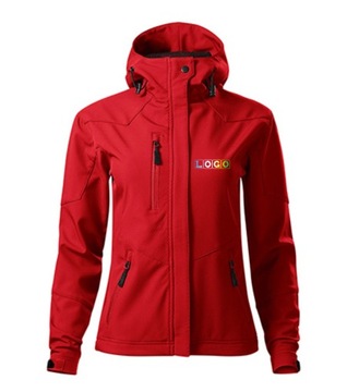 Kurtka SOFTSHELL z nadrukiem LOGO FIRMY damska XS