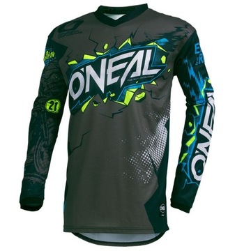 O'neal Villain dziecięca lekka szara bluza na MTB ENDURO DH TRAIL DIRT S