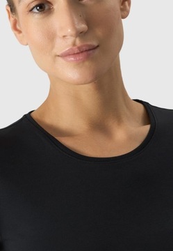 Женская футболка 4F Футболка Черная Базовая приталенная Спортивная XXL