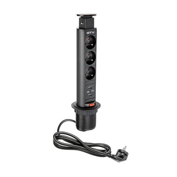 PRZEDŁUŻACZ GNIAZDO DO BIURKA GAMINGOWEGO 2XUSB