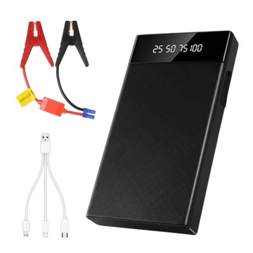 POWER BANK JUMP STARTER ROZRUCH BOOSTER SAMOCHODOWY 12V 10000MAH + KLEMY