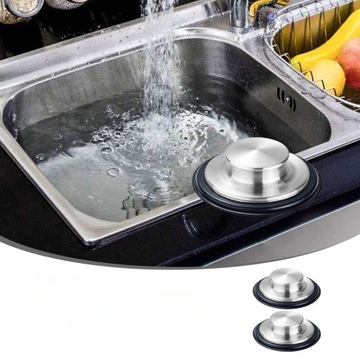 UTYLIZATOR ODPADÓW ZLEWU KUCHENNEGO ZATYCZKA ODPŁYWU POKRYWA UTYLIZATORA 8X8CM 2 SZT