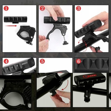 СВЕТОДИОДНАЯ ВЕЛОСИПЕДНАЯ ФАРА ПЕРЕДНЯЯ 1800 ЛЮМЕН МОЩНАЯ ЗАДНЯЯ